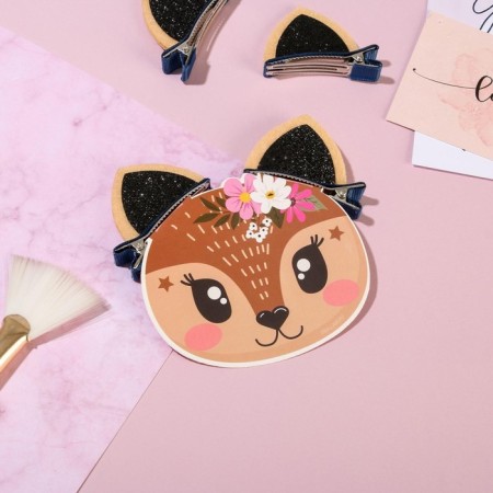 Hairpins for the hair ears "deer", 2 pcs, 4 x 5 cm-3