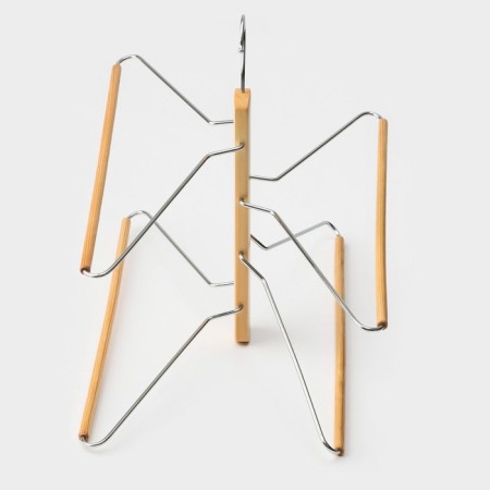 Shoulders - hangers Organizer for clothing multi -level LADOOM Bois, 41 × 38 cm, variety a, color light wood-8