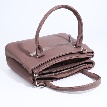 Olivi-tout bag on lightning, brown color-6