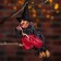 Baba Yaga in satin clothes, hanging, musical