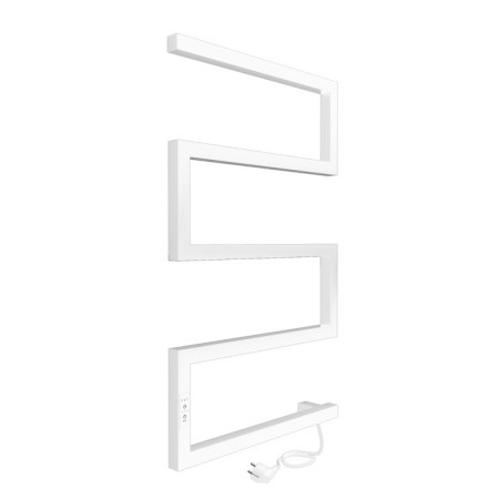 Electric heated toweller Indigo Sparta, 800x500 mm, timer, hidden installation, white-1
