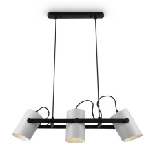 Suspended lamp Freya FR4005PL-03WB Elori, 150x630x1630 mm, E27, 3x25W, black and white color