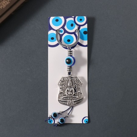 Keychain from the evil eye "Buddha in meditation" 3x7.5 cm-3