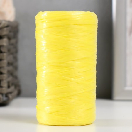 Gingerbread for manual knitting 100% polypropylene 200m/50g. (35-yellow-yellow)