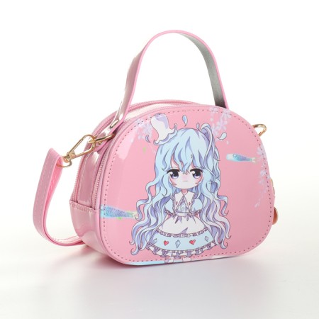Bag's bag with lightning, pink color