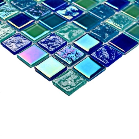 Glass mosaic Bonaparte Bondi Breeze-25, 300x300x4 mm-1