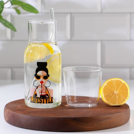 Lifestyle Set: A jug 600 ml, glass 250 ml, tube-2