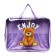 Folder with handles textile A4, 350 x 265 x 75 mm, insert transparent frost-resistant polymer, with inner pocket, PMD 4-84 "Bear on Lilac"