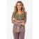 Female blouse, size 42, beige color, green