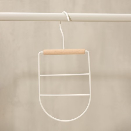 Monnector Organizer for belts and scarves multi -level Ladoom Laconique, 11.5 × 23 × 1.1 cm, white color-1