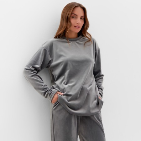 Women's costume (sweatshirt and trousers) KAFTAN PLUSHY p. 52-54, gray-4