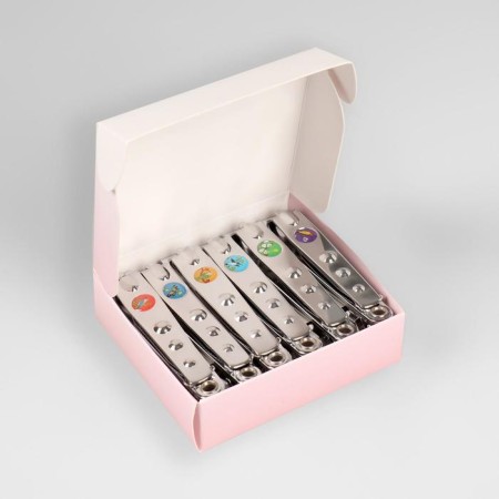Pedicator's nippers, with a file, 7.6 cm, packing 12 pcs in a box, Mix drawing-4