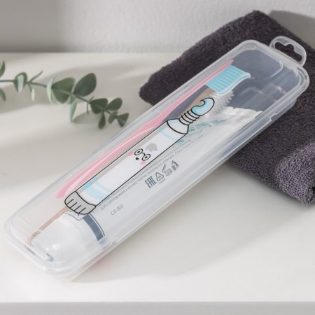 Case for toothbrush and pasta "Friends", 24 × 7 cm, transparent color-1