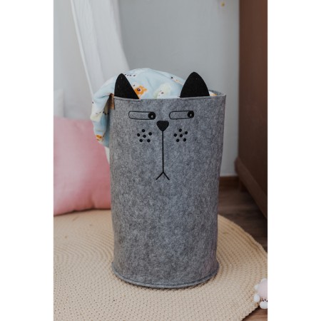 Funny Kotyara storage basket, 29 × 29 × 54 cm, color gray color-6