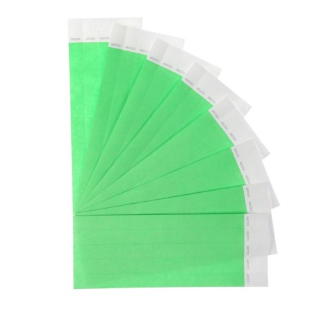 Paper control bracelet "Green neon" Tyvek-2