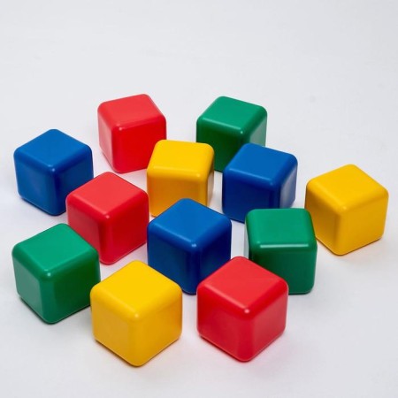 A set of colored cubes, 12 pieces, 12 x 12 cm-5