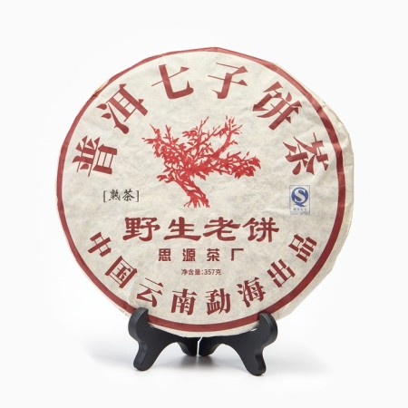 Chinese sustained black tea "Shu puer. Wild", 357 g, 2008, Yunnan, pancake