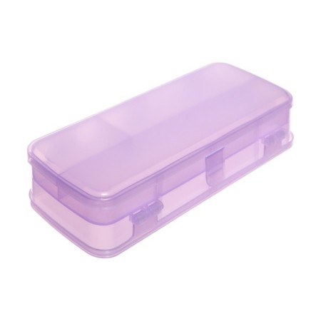 Penal Plastic case 75 x 210 x 45 Devente Box, 4 departments, pink 7020453-2