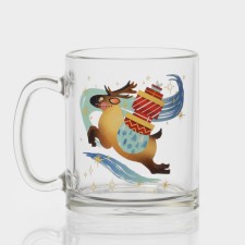 New Year's glass tea mug 