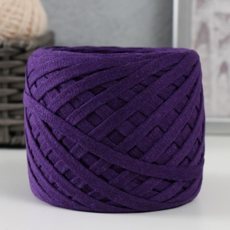 Ribbone yarn "Ribbon" 85m/170 ± 5 g (eggplant)