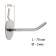 A single hook with a circular base for a metal perfume panel, d = 3 mm, l = 70 mm, chromium color