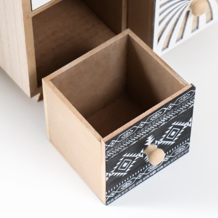 Casket wood chestnut 4 boxes "embroidery. Patterns" 22.5x10x24.5 cm-2
