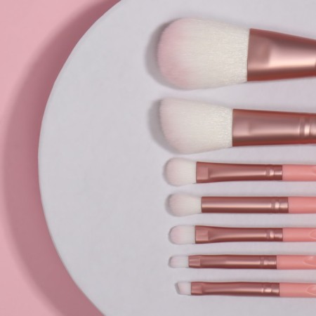 A set of makeup brushes "Makeup", 7 items, in a tube, pink color-4