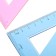 Triangle 13 cm, 30 °, fluorescent, transparent, mix