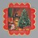 Box for confectionery with PVC “Happy New Year”, fireplace, 13 x 13 x 3 cm, new year