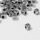 Acrylic bead "Letters Russian" mix, cube 6 × 6 mm, set 10 g, silver color