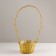 Wicker basket, 19x14x10/12x50cm, yellow