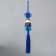 Suspension Ceramics with bells "manei-nako" blue 3.5x3.7x26 cm