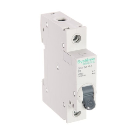 The circuit breaker SE CITY9 SET, C, 6 A, 1P, 4.5 KA, 230 V