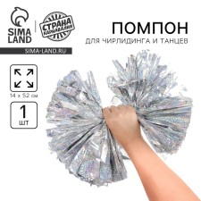 Pompom 1pc, color Gologafia silver