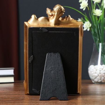 Photo frame Polystone 10x15 cm "Angel" Gold 24.5x15.5x4 cm-3