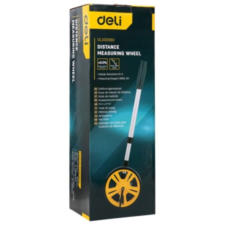 Measuring wheel Deli DL330060 104526, D = 150 mm, 0.1 mm, ± 0.5%, 9999 m-2