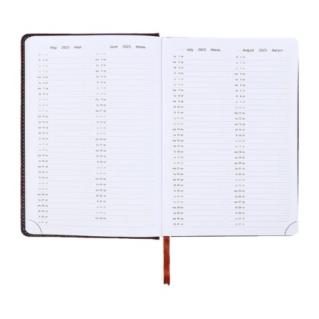 Dated diary 2024, A5, 176 sheets, Attomex.croco, Cover Artificial Leather, Lasse, Blok 70 g/m2, brown-10