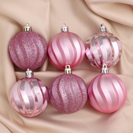 Set of balls plastic D-6 cm, 6 pcs "Wave"