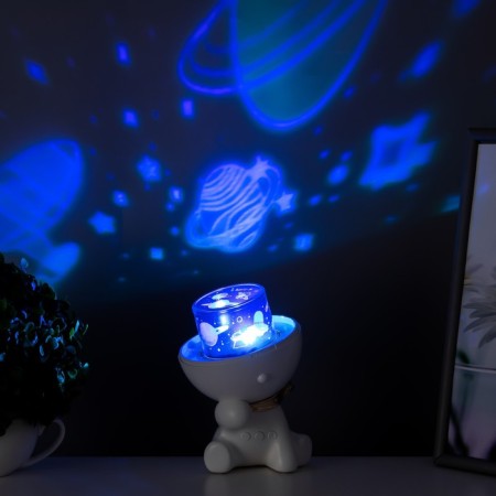 Night Projector "Dog" LED 2W USB white 11x11x19 cm Risalux-4