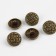 A set of metal buttons on the leg, d = 18 mm, 5 pcs, antique color
