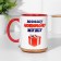 Sublimation mug "My beloved husband", inside red, 320ml