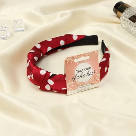 Hair cap "Coquet" 3 cm, red peas-1