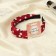 Hair cap "Coquet" 3 cm, red peas