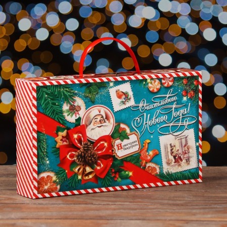 Gift Folding Box "Emerald Vintage" 25 x 5 x 15 cm