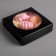 Gift box of the team with a window, 11.5 x 11.5 x 3 cm, black