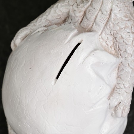 Piggy bank "Dragon" White Stone, 12x17x22cm-4