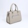 Bag Tout with zipper, external pocket, long belt, beige color