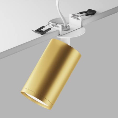 Technical C049CL-U-1WMG, 1xGU10, 10W, 5.2x5.2x12.5 cm, white and matte gold color-2