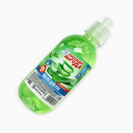 Liquid hand soap Russian benefits, 300 ml, aroma of aloe and herbs-1