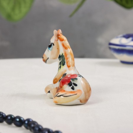 Souvenir "horse", gzhel, color, 6.5x8.5 cm-4